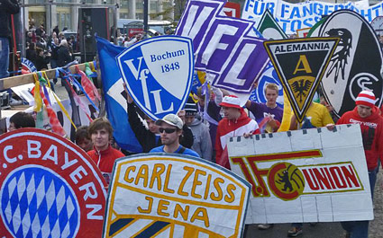 Fan-Demonstration in Berlin