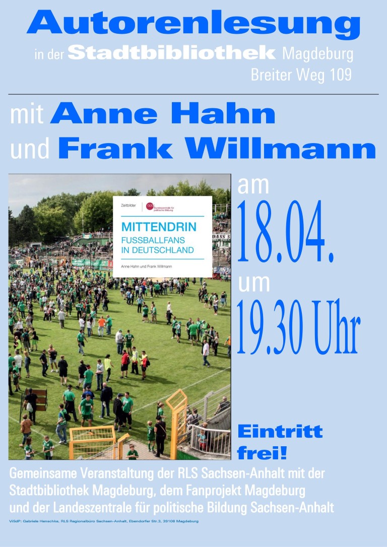 Lesung und Diskussion: Mittendrin – Fußballfans in Deutschland