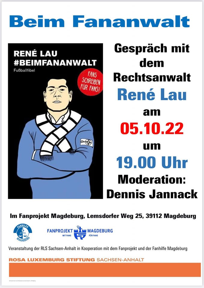 Buchlesung und Diskussion „Beim Fananwalt“